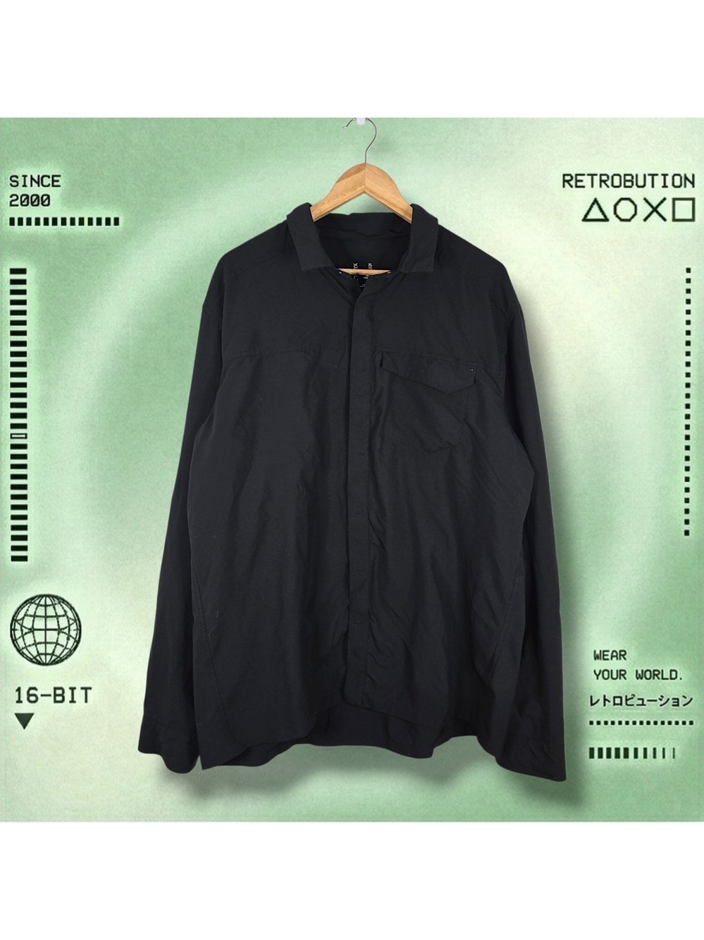 Arc'teryx Snap Button Up Long Sleeve Shirt Black Size XL